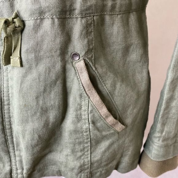 Michael Stars ladies green linen jacket lightweight full zip size XS - Picture 3 of 14